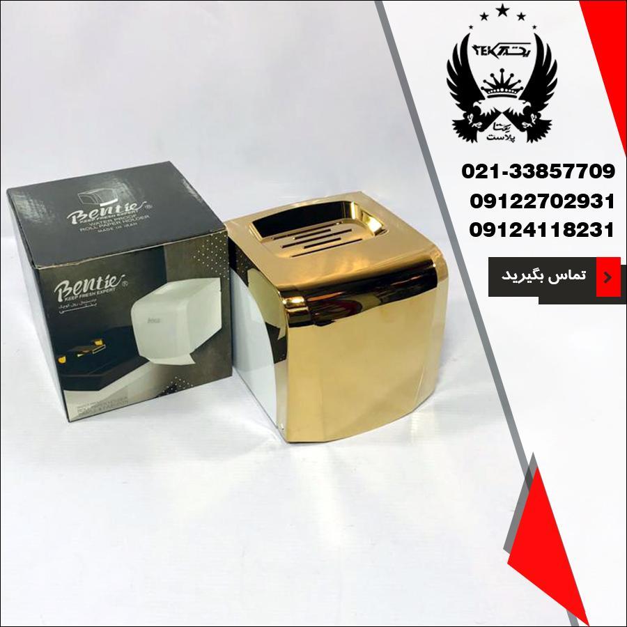 جا دستمال رولی اسپادانا مدل بنتی رنگ طلایی